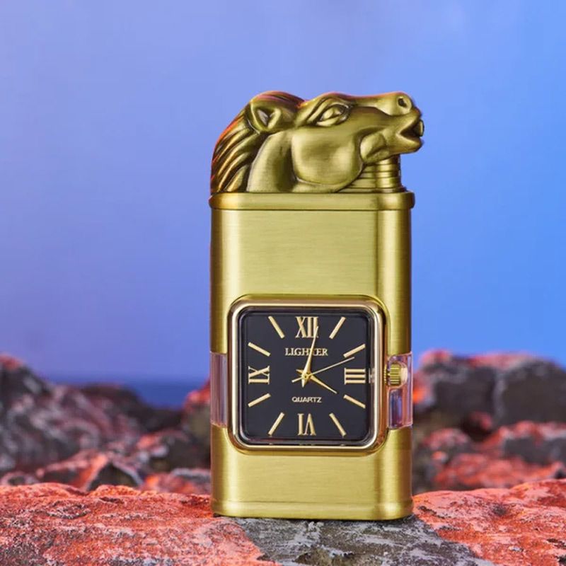 Windproof Lighter Vintage Watch Bezel Jet Flame Torch